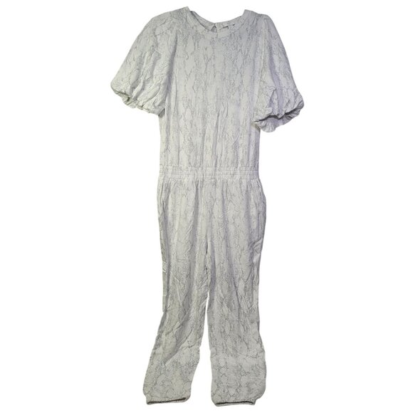 Daily Ritual Women's Puff-Sleeves Jumpsuit Supper Soft Terry Lounge Size Medium - Picture 1 of 16